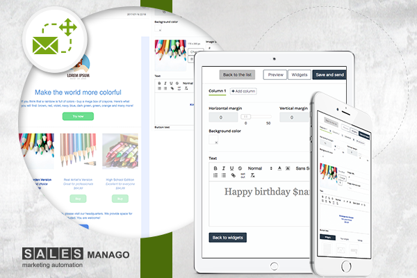 Problems with email responsiveness? That’s our ultimate solution – New, revolutionary drag&drop email designer in SALESmanago!